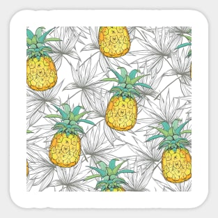 It is a pineapple pattern for fruit lovers Sticker